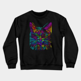 Artistic Cat Decor Crewneck Sweatshirt